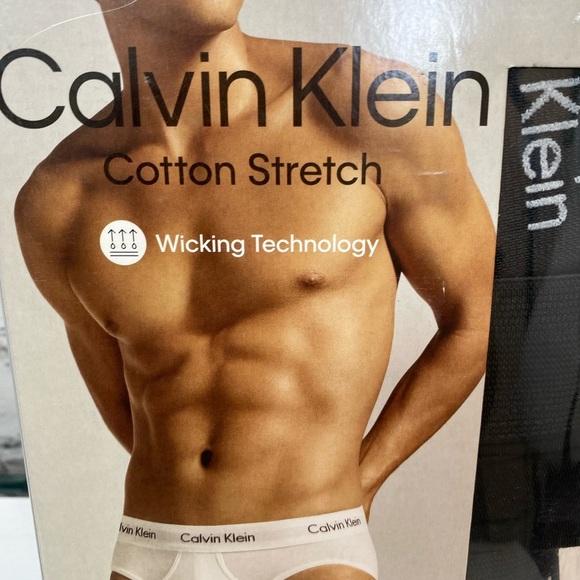 Calvin Klein Mens Cotton Stretch Black Briefs 3 Pack Size XL Underwear Open Box - Picture 2 of 5